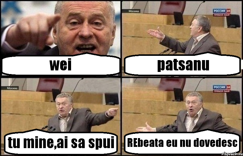 wei patsanu tu mine,ai sa spui REbeata eu nu dovedesc, Комикс Жириновский