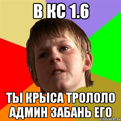 в кс 1.6 ты крыса трололо админ забань его