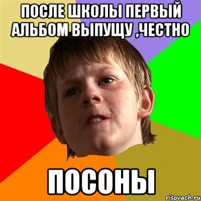 после школы первый альбом выпущу ,честно посоны
