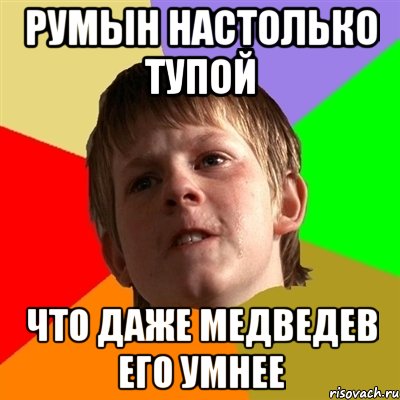 румын настолько тупой что даже медведев его умнее