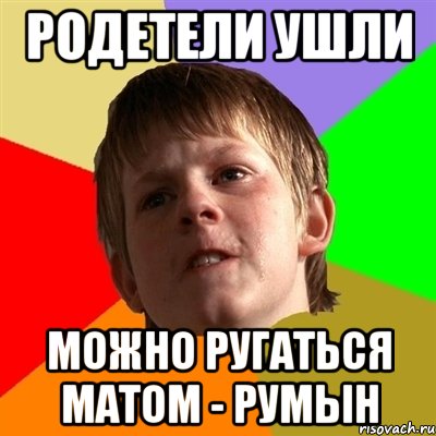 родетели ушли можно ругаться матом - румын