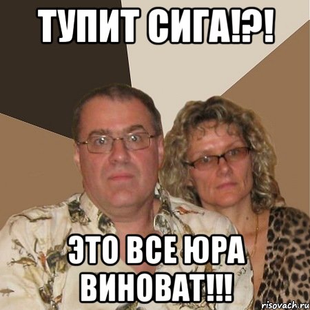 Тупит сига!?! Это все юра виноват!!!, Мем  Злые родители