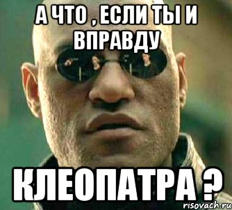 а что , если ты и вправду клеопатра ?, Мем  а что если я скажу тебе