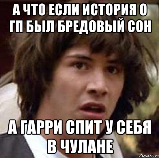 а что если история о ГП был бредовый сон а гарри спит у себя в чулане, Мем А что если (Киану Ривз)