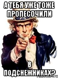 А ТЕБЯ УЖЕ ТОЖЕ ПРОПЕСОЧИЛИ В ПОДСНЕЖНИКАХ?, Мем а ты
