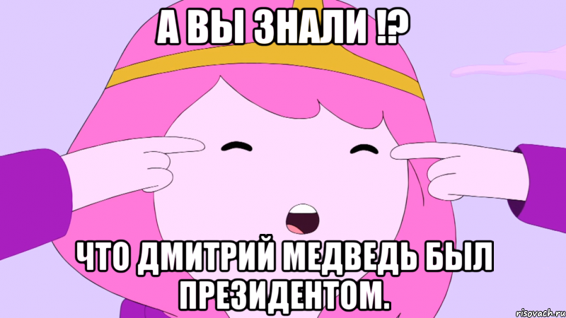 А вы знали !? что Дмитрий Медведь был президентом.