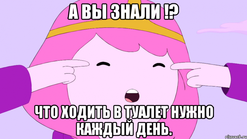 А вы знали !? что ходить в туалет нужно каждый день.