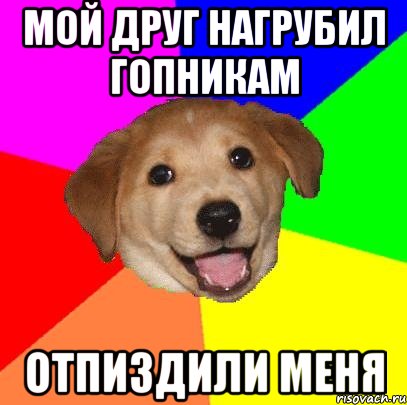 Мой друг нагрубил гопникам Отпиздили меня, Мем Advice Dog