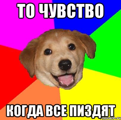 ТО ЧУВСТВО КОГДА ВСЕ ПИЗДЯТ, Мем Advice Dog