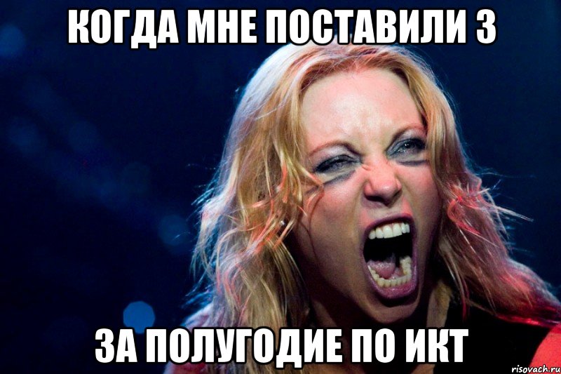 Когда мне поставили 3 за полугодие по ИКТ