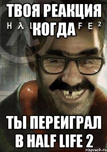 Твоя реакция когда Ты переиграл в Half life 2, Мем Ашот Фримэн