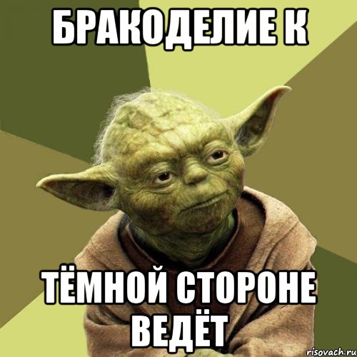 бракоделие к тёмной стороне ведёт
