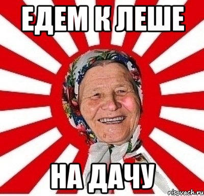 едем к леше на дачу, Мем  бабуля