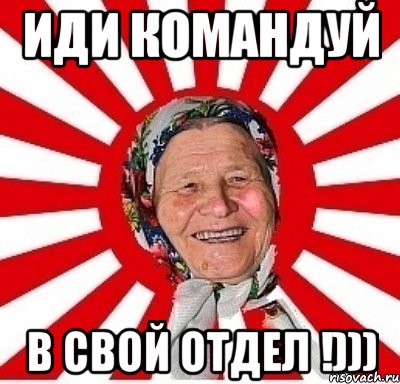 Иди командуй В свой отдел !))), Мем  бабуля