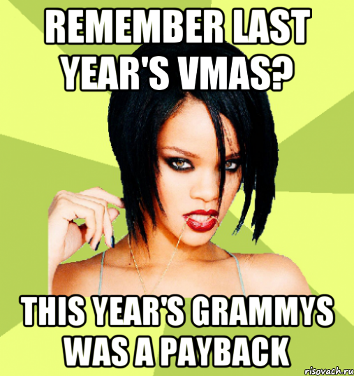 remember last year's vmas? this year's grammys was a payback
