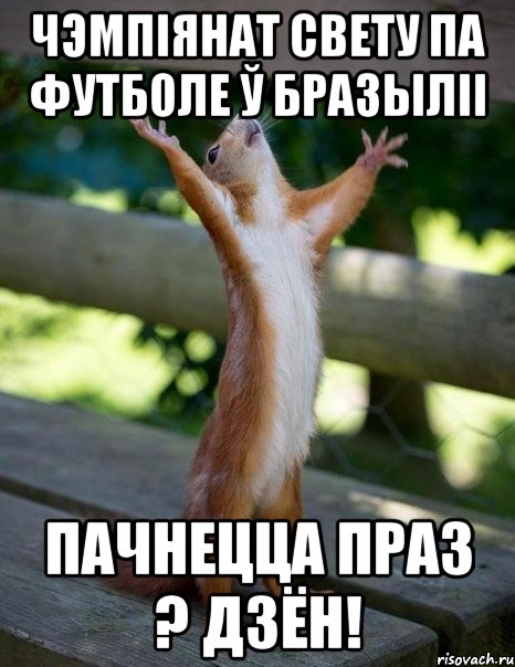 ЧЭМПІЯНАТ СВЕТУ ПА ФУТБОЛЕ Ў БРАЗЫЛІІ ПАЧНЕЦЦА ПРАЗ ? ДЗЁН!, Мем    белка молится