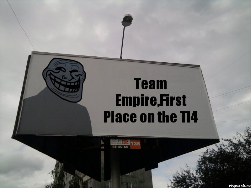 Team Empire,First Place on the TI4, Комикс Билборд тролля
