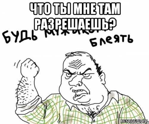 Что ты мне там разрешаешь? 