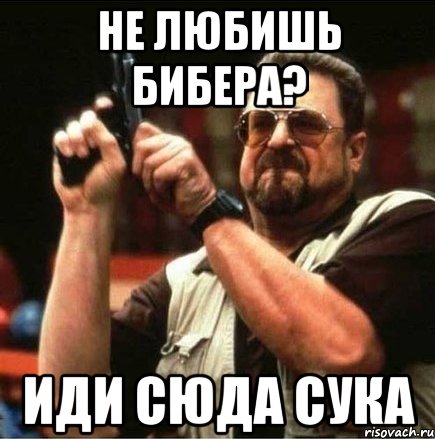 не любишь бибера? иди сюда сука