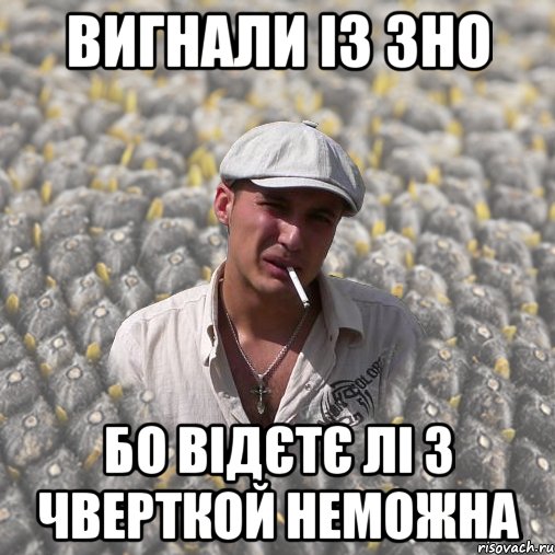 вигнали із зно бо відєтє лі з чверткой неможна