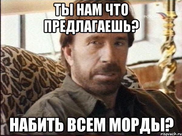 Ты нам что предлагаешь? Набить всем морды?, Мем чак норрис