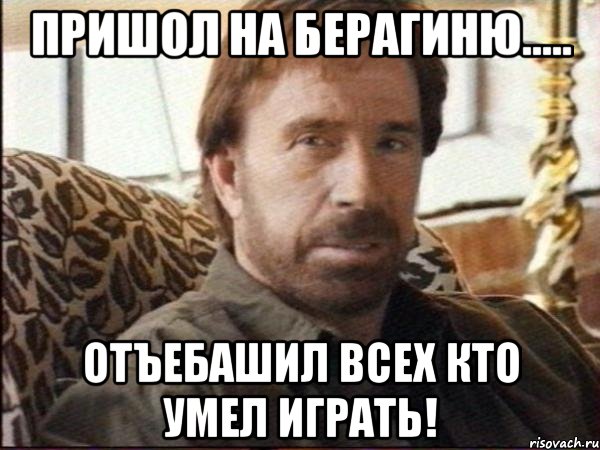 пришол на берагиню..... отъебашил всех кто умел играть!, Мем чак норрис