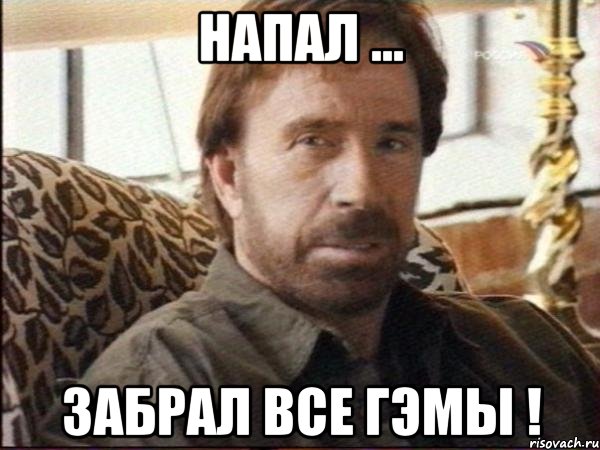 Напал ... Забрал все гэмы !, Мем чак норрис