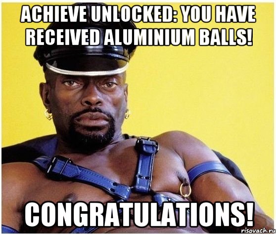 achieve unlocked: You have received aluminium balls! Congratulations!, Мем Черный властелин