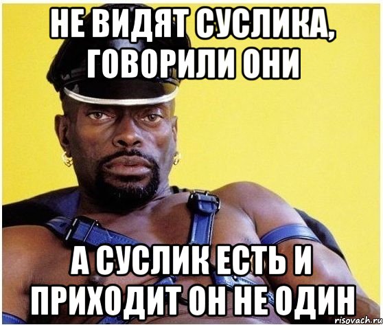 не видят суслика, говорили они а суслик есть и приходит он не один, Мем Черный властелин