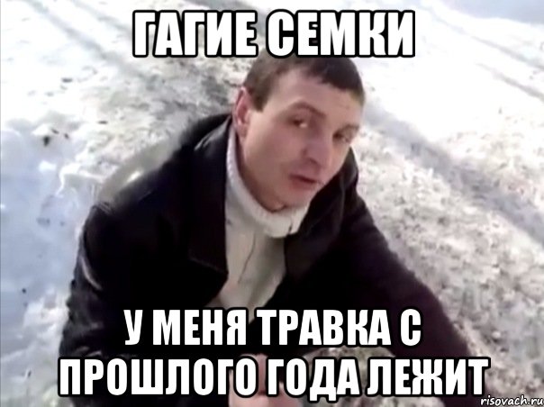 ГАГИЕ СЕМКИ У МЕНЯ ТРАВКА С ПРОШЛОГО ГОДА ЛЕЖИТ, Мем Четко