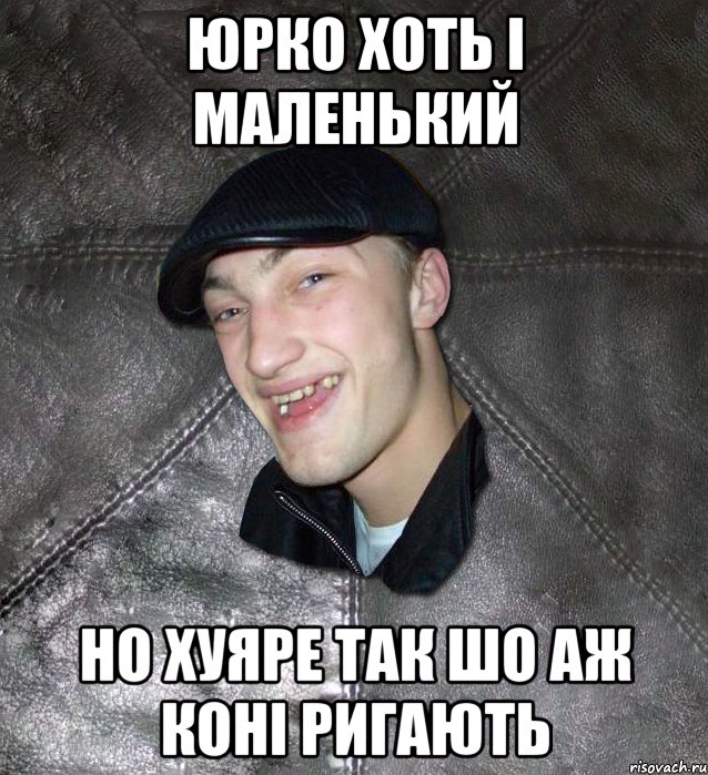 Юрко хоть і маленький но хуяре так шо аж коні ригають, Мем Тут Апасна