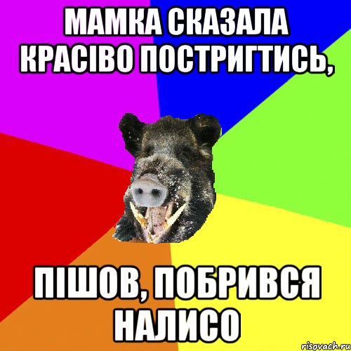 Мамка сказала красіво постригтись, пішов, побрився налисо