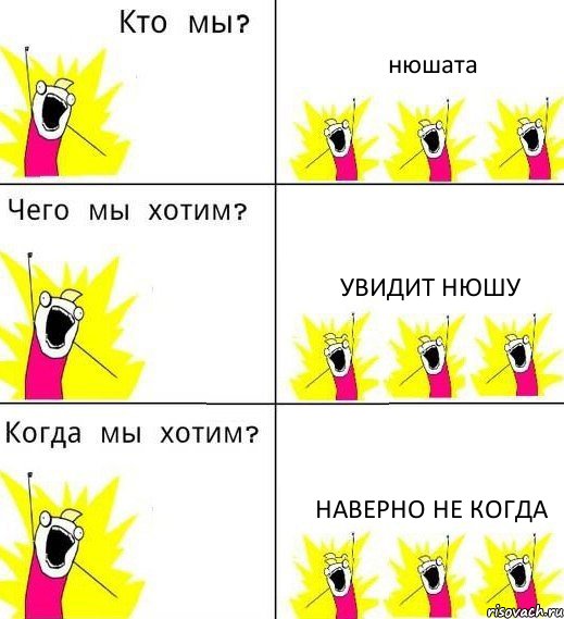 нюшата увидит нюшу наверно не когда, Комикс Что мы хотим