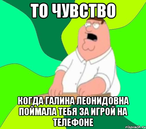 То чувство когда галина леонидовна поймала тебя за игрой на телефоне, Мем  Да всем насрать (Гриффин)