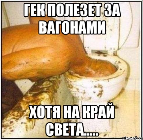 ГЕК ПОЛЕЗЕТ ЗА ВАГОНАМИ ХОТЯ НА КРАЙ СВЕТА....., Мем Дайвер