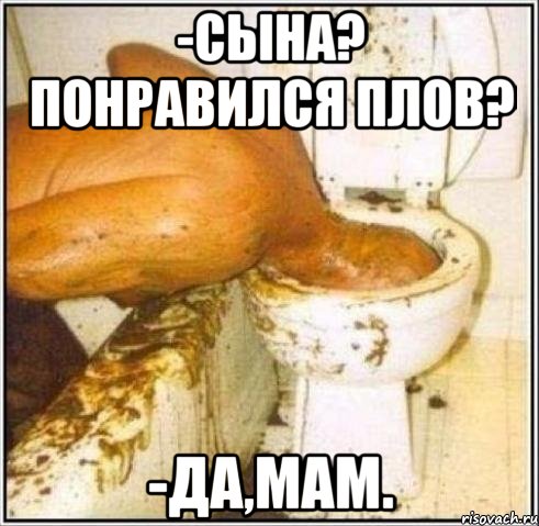 -Сына? Понравился плов? -Да,мам., Мем Дайвер