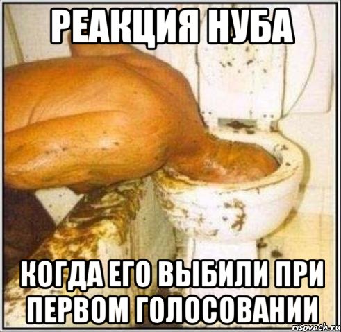 Реакция нуба когда его выбили при первом голосовании, Мем Дайвер