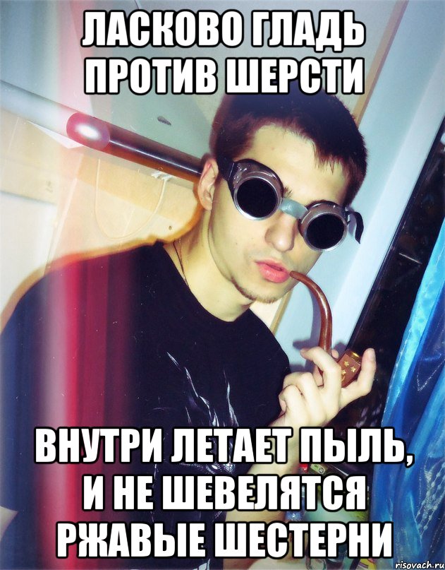 ласково гладь против шерсти внутри летает пыль, и не шевелятся ржавые шестерни