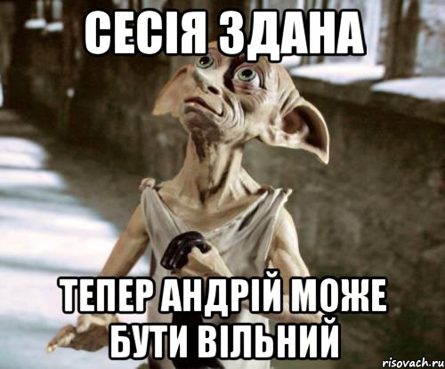 Сесія здана Тепер Андрій може бути вільний