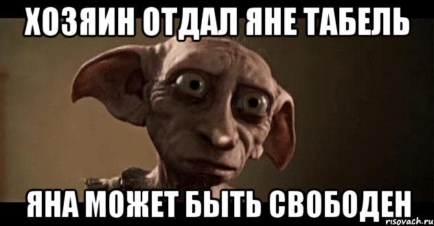хозяин отдал яне табель яна может быть свободен
