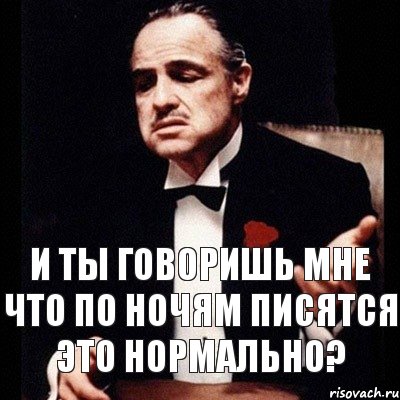 И ты говоришь мне что по ночям писятся это нормально?, Комикс Дон Вито Корлеоне 1