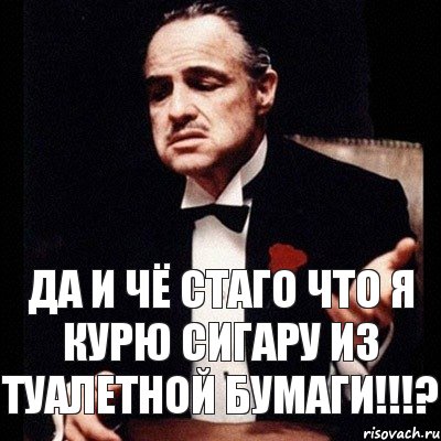 Да и чё стаго что я курю сигару из туалетной бумаги!!!?, Комикс Дон Вито Корлеоне 1