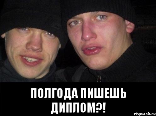  Полгода пишешь диплом?!