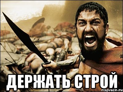  держать строй, Мем Это Спарта