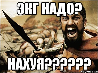 Экг надо? нахуя??????, Мем Это Спарта