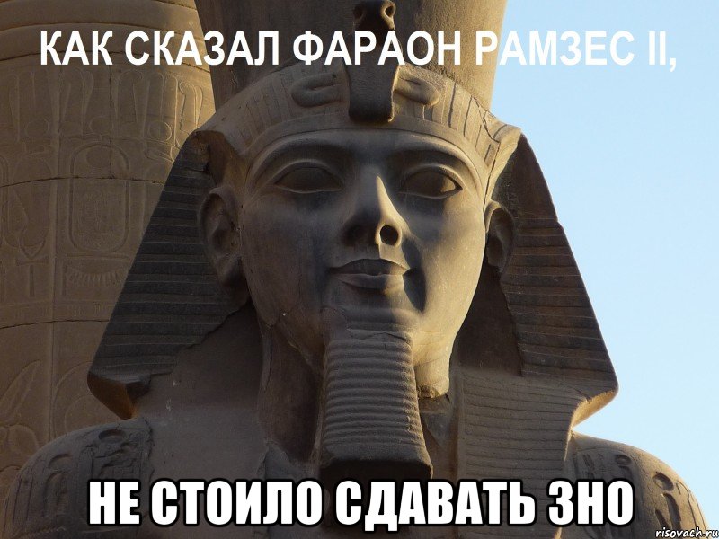  не стоило сдавать зно, Мем Фараон Рамзес Второй