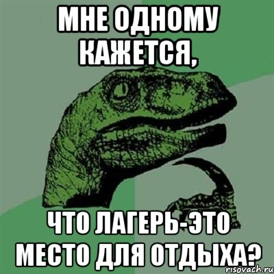 Мне одному кажется, что лагерь-это место для отдыха?, Мем Филосораптор