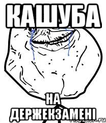 кашуба на держекзамені, Мем Forever Alone