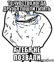 ТО ЧУВСТВО,КОГДА ДРУЗЬЯ ПОШЛИ ГУЛЯТЬ А ТЕБЯ НЕ ПОЗВАЛИ, Мем Forever Alone