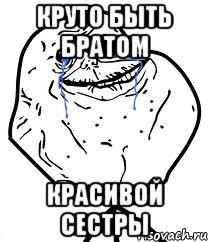 круто быть братом красивой сестры, Мем Forever Alone